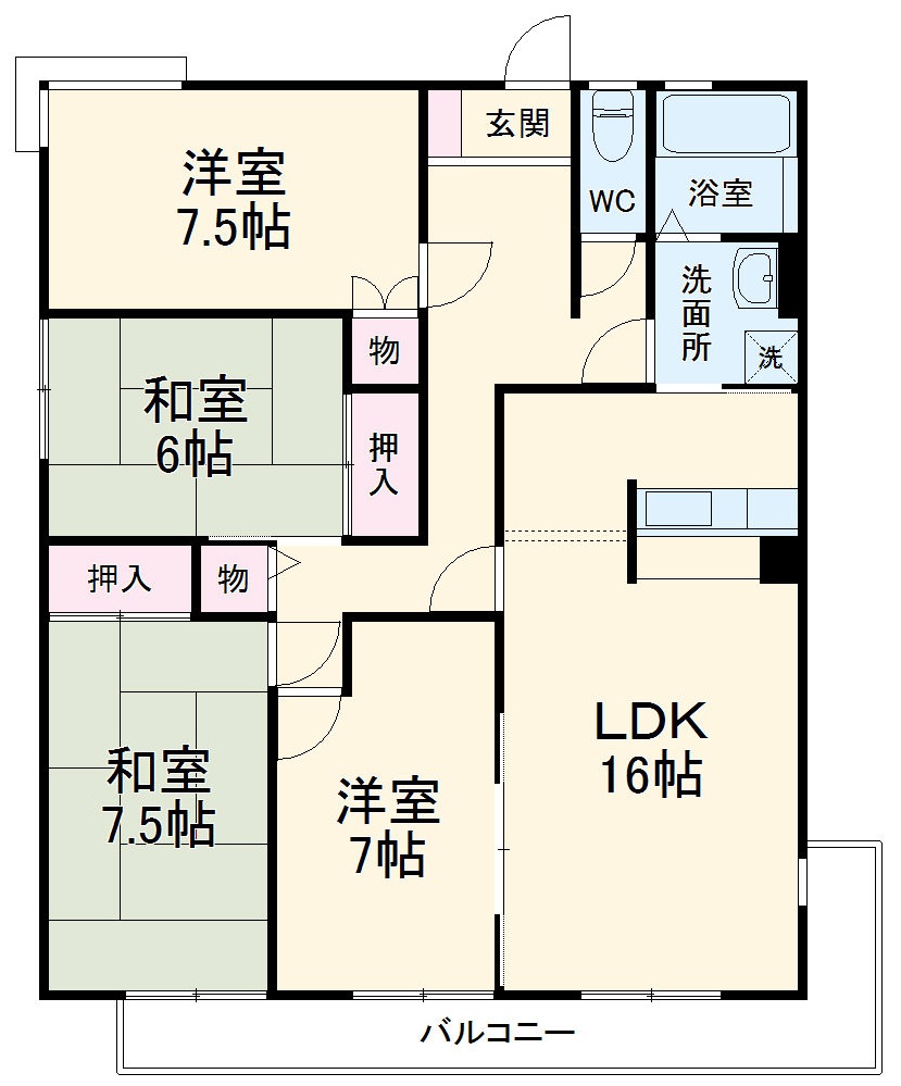 セントラルヒルズ A棟の間取り