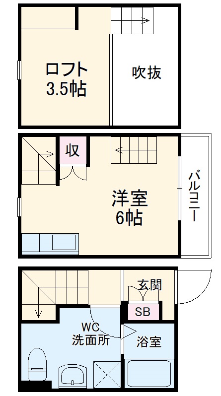 ＬＥＣＯＣＯＮ港陽・105号室の間取り