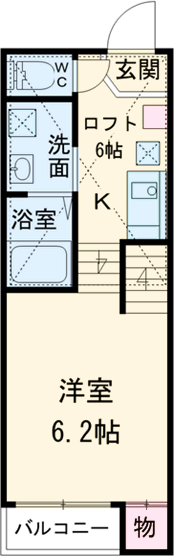 ハーモニーテラス靖国町の間取り