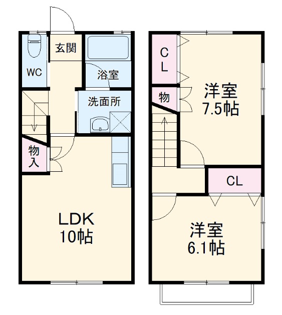 APT坂上 B棟の間取り
