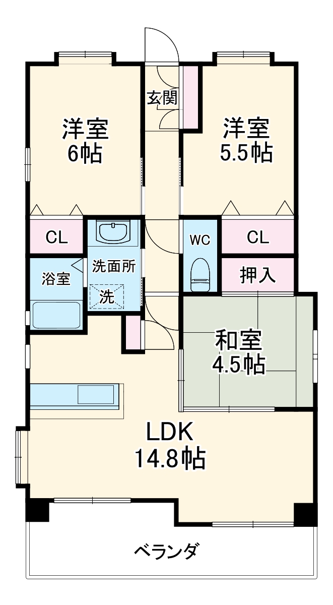 ラビングルーシュの間取り