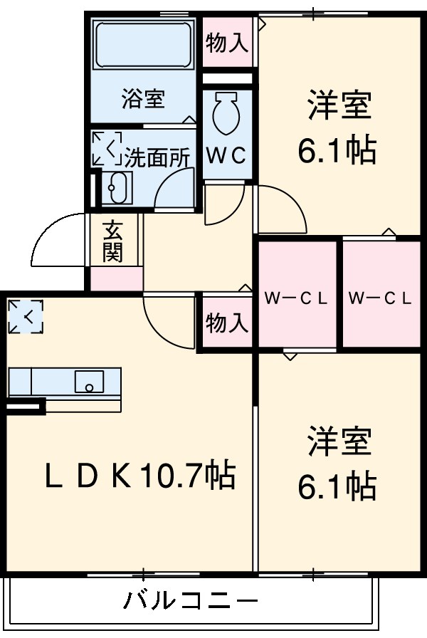 サンプレジオⅡの間取り