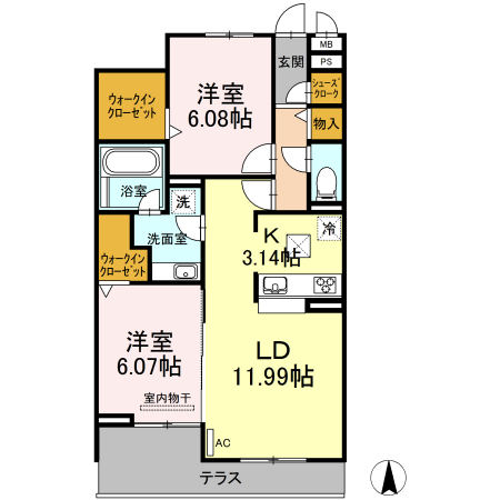ガーデンテラスの間取り