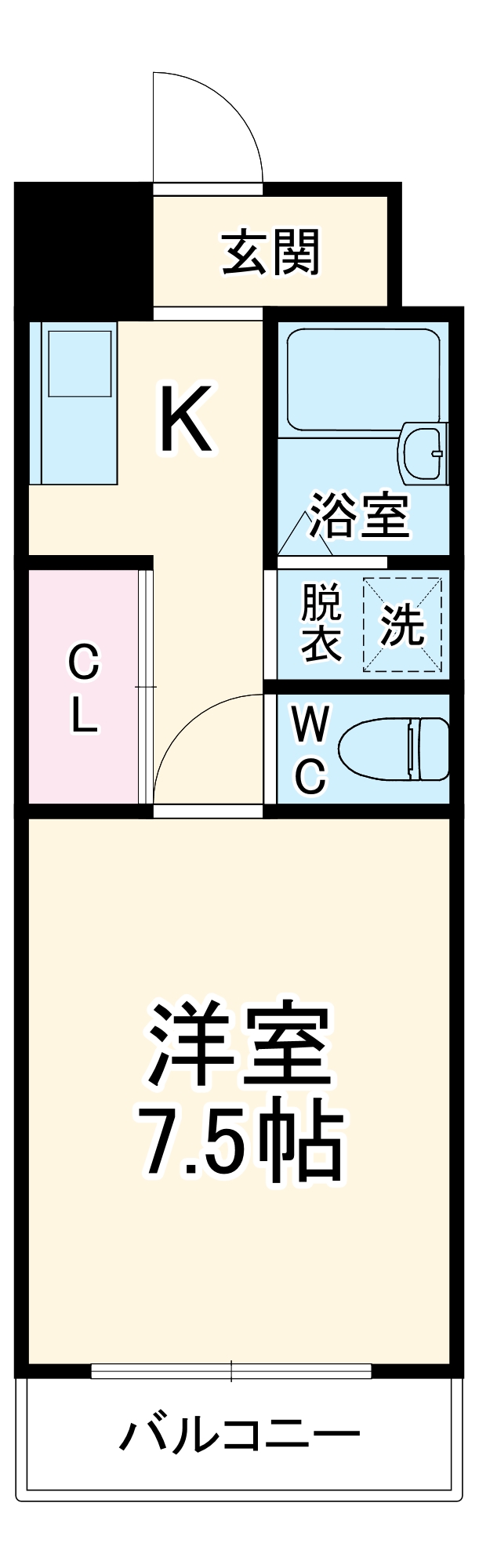 アドミール栄生・5B号室の間取り