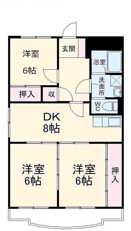 三栄ハイツの間取り