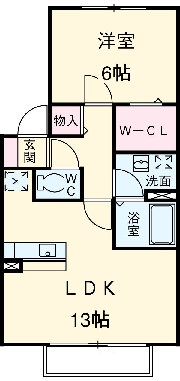 ファミールシミズ Sの間取り