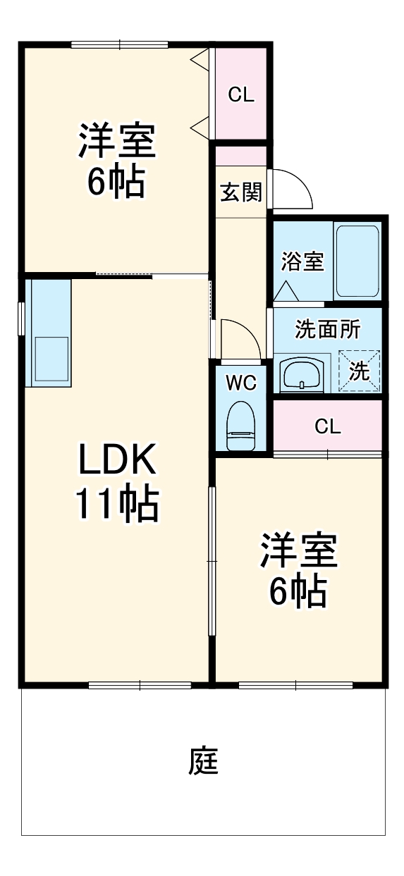 トークヴィレッジⅡA棟の間取り