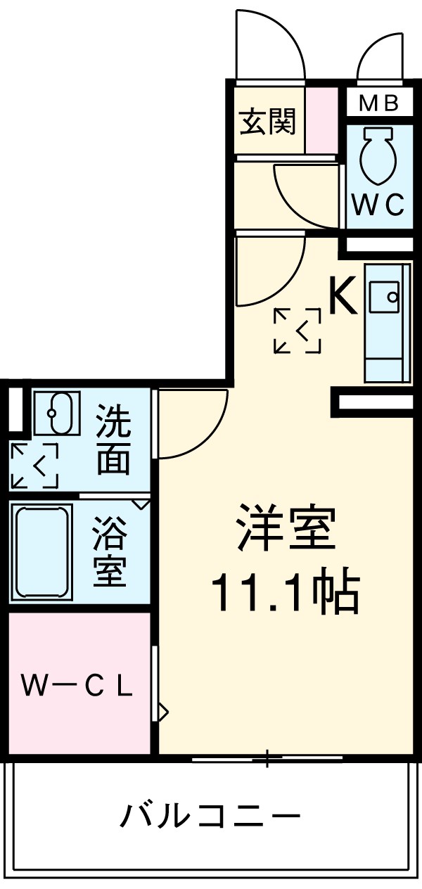 ヴェリエーロ・108号室の間取り