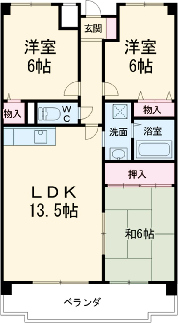 グランドヒルズ不二矢の間取り