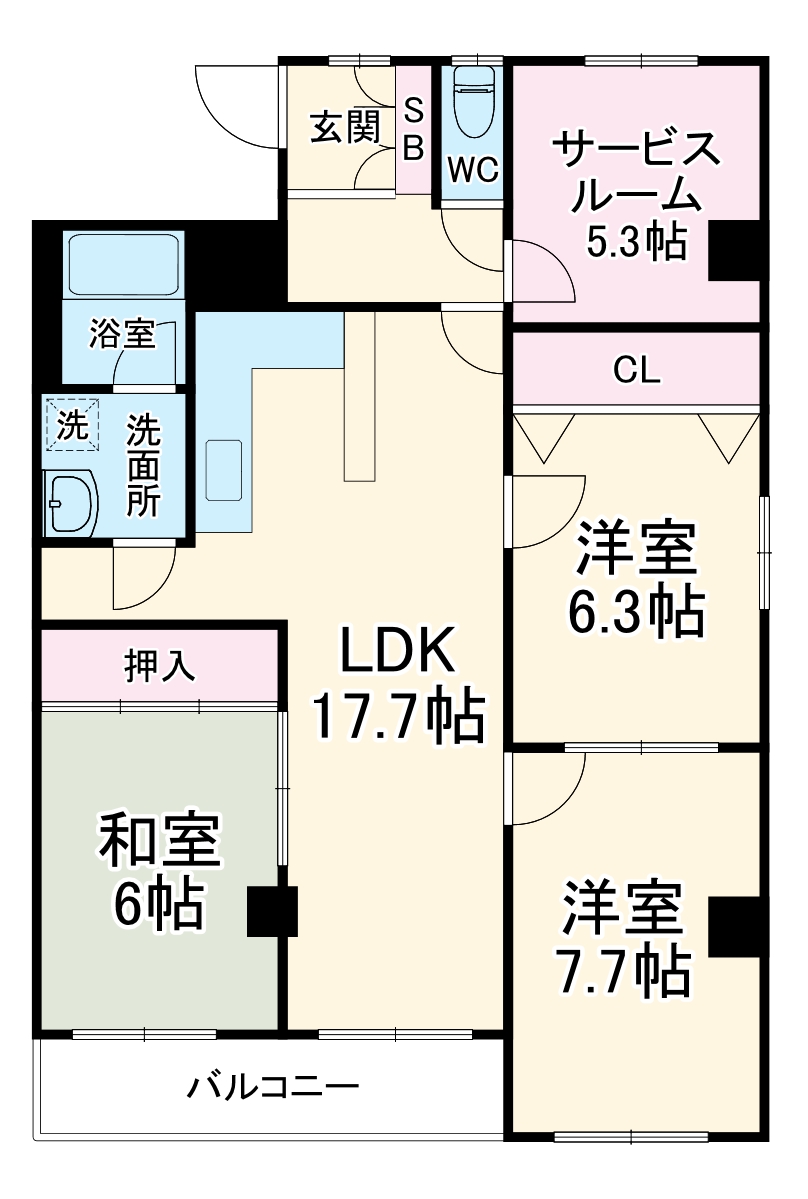 ソレイユYKの間取り