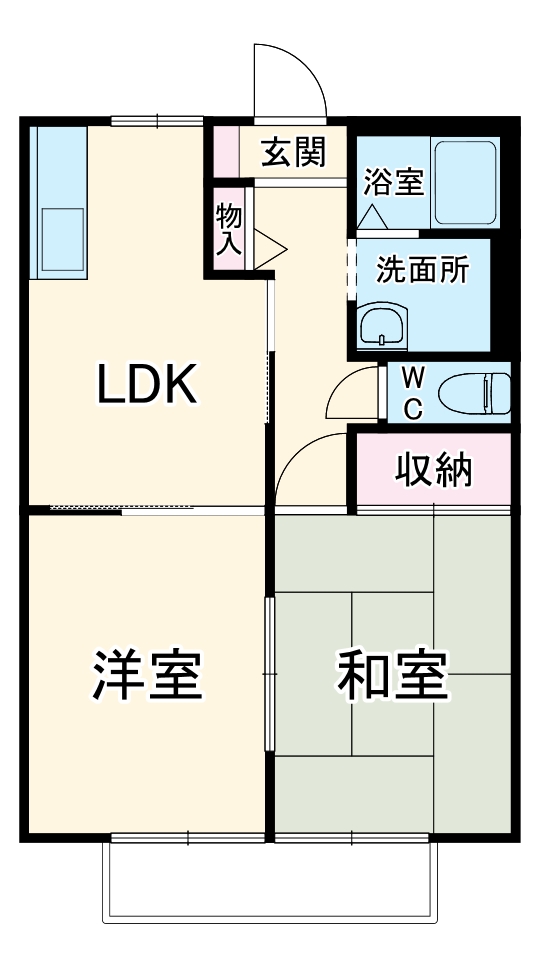 サンメイト・203号室の間取り