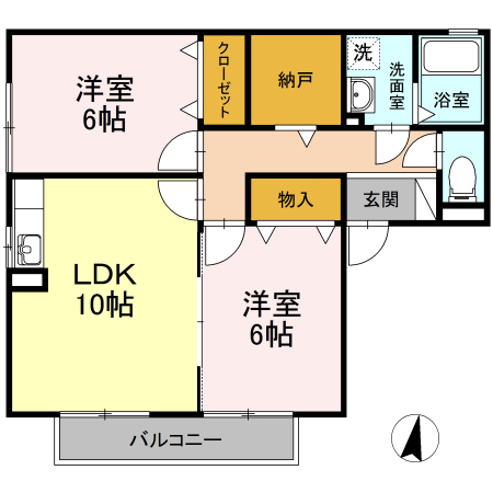 カーサ南山 Ⅰの間取り