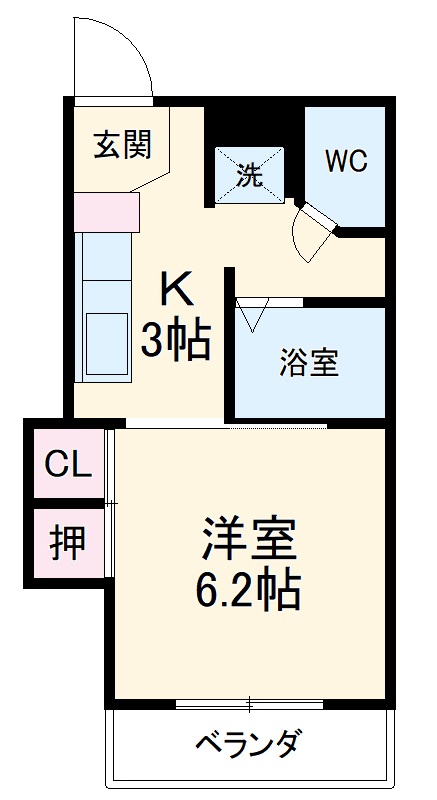 グリーンハイツ浅野Ⅱ・306号室の間取り
