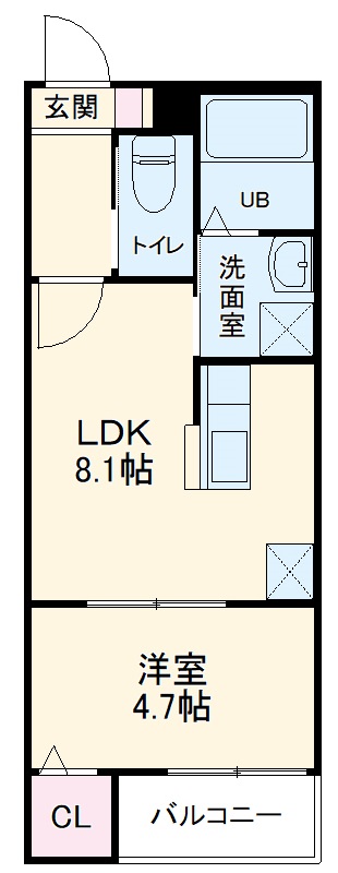 Ciel Bleu野萩の間取り