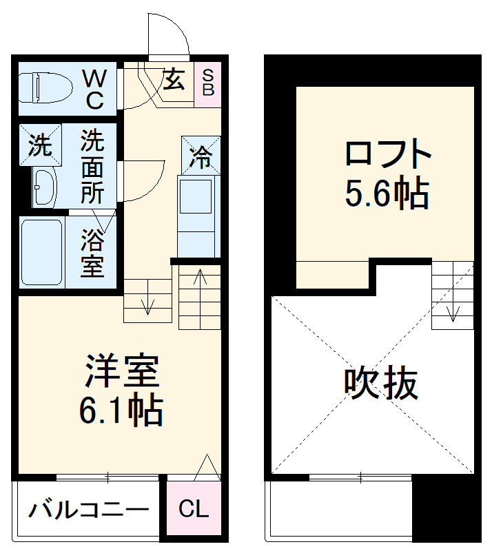 ジュネス西新の間取り