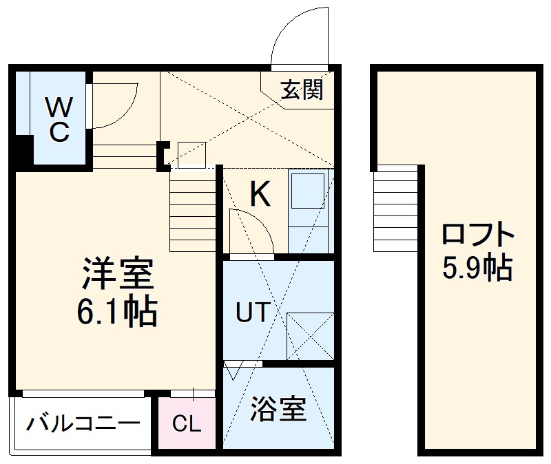 ハーモニーテラス鶴田の間取り