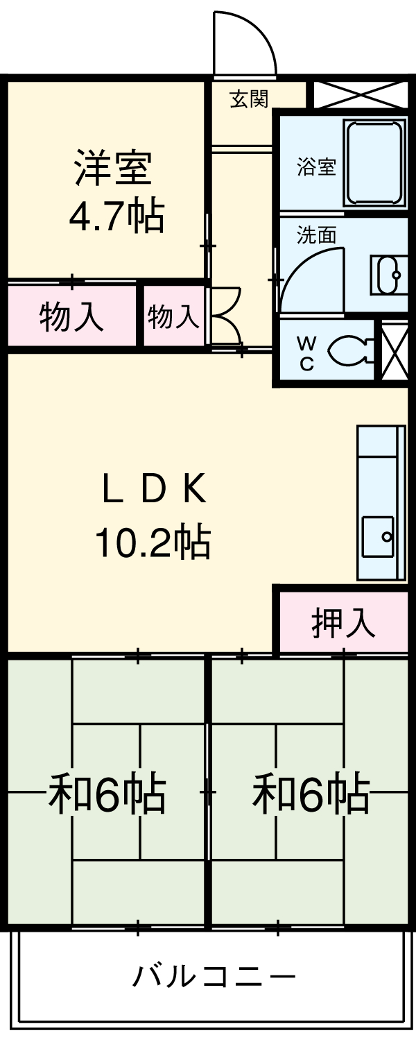 高杉雅ハイツの間取り