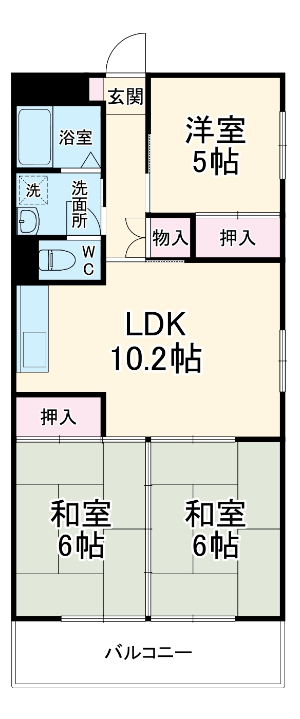 高杉雅ハイツの間取り
