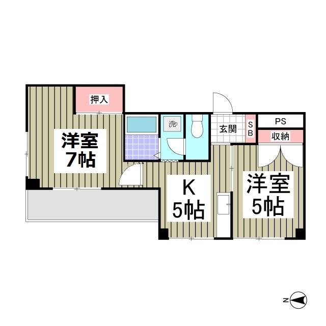 三ツ和マンションの間取り