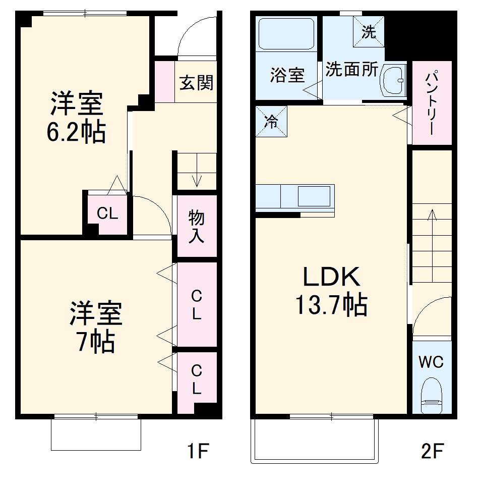 CLAIR新出山の間取り