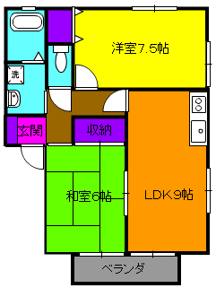 サンフローラ袋井Dの間取り