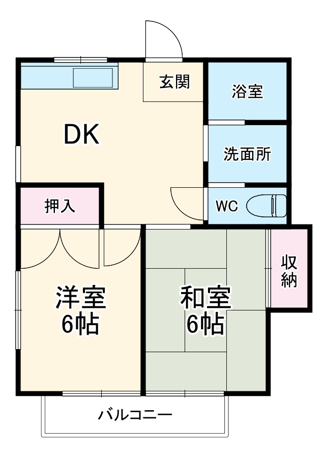 ハイツクレマツⅠの間取り