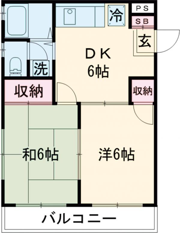 クロスコーポⅡの間取り