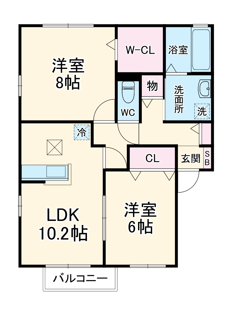 パピルス Bの間取り