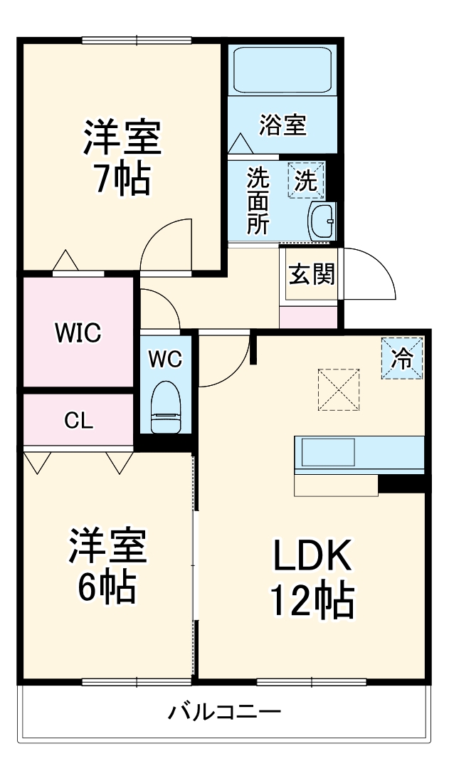プリムヴェール 十番館の間取り