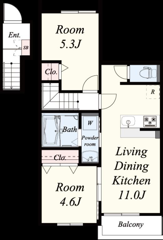 ボワールアビオン博多A棟の間取り