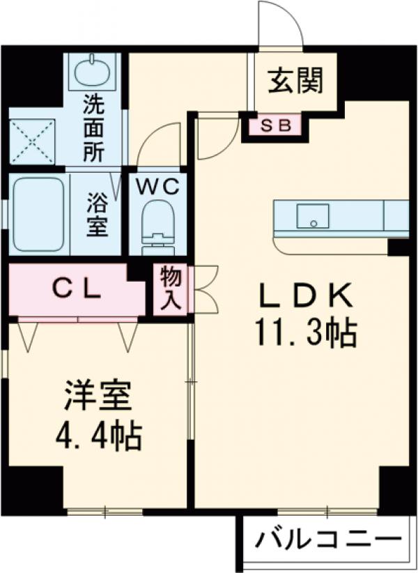 LIBTH天神東の間取り