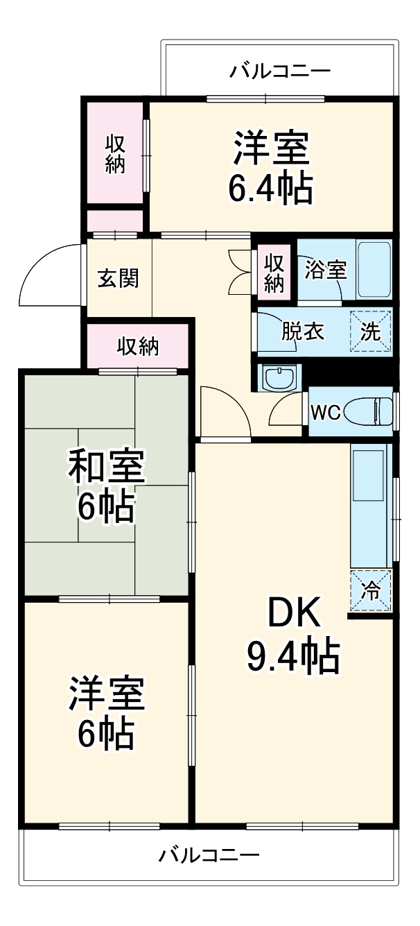 豊岡グリーンハイツの間取り
