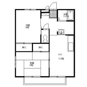 サンハイツ美園 Bの間取り