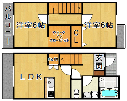 Cocoflora土井Ⅰの間取り