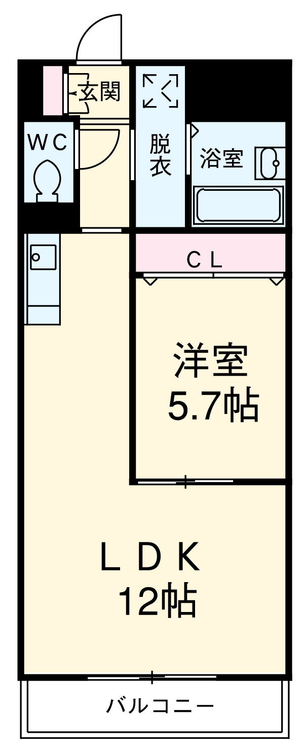 サンマール牛巻の間取り
