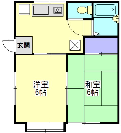 コーポブラッサムの間取り