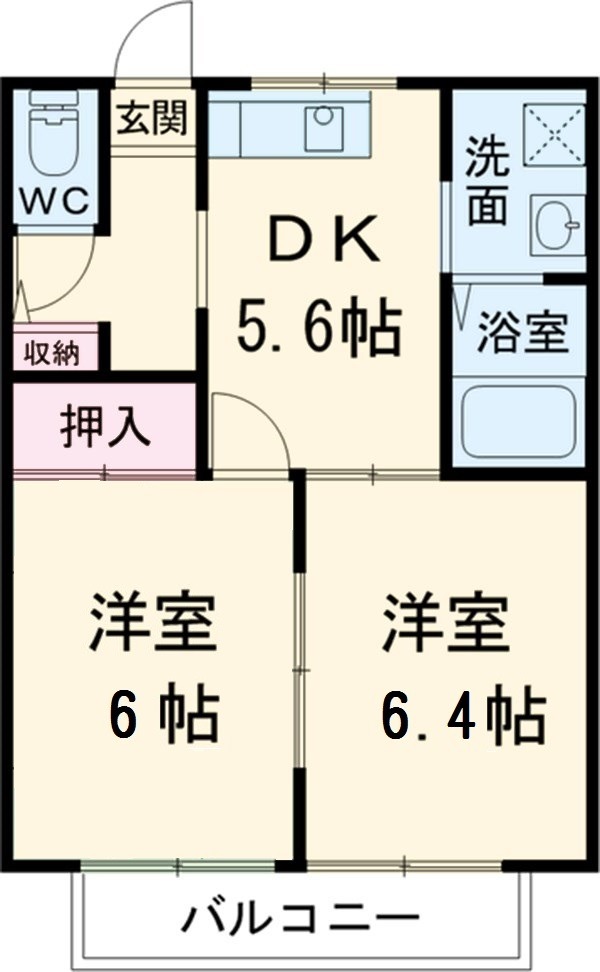 リバーサイド浜岡 Aの間取り