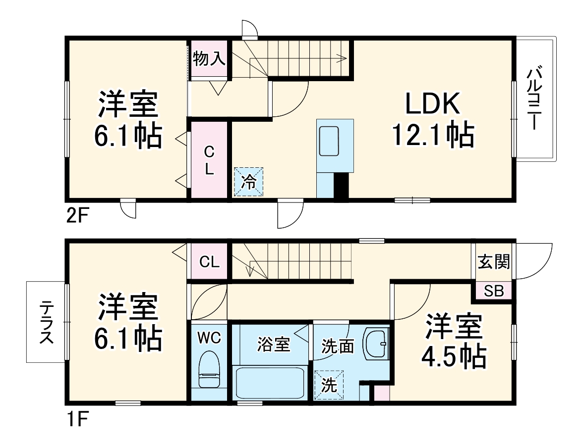 月島町貸家の間取り