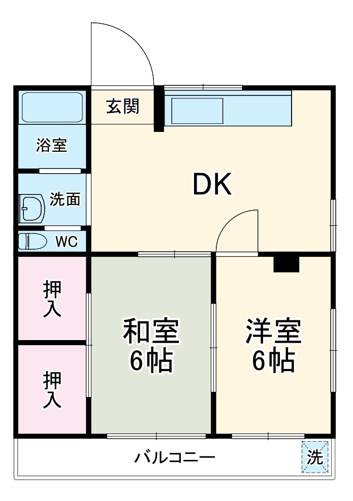 若山ハイツの間取り