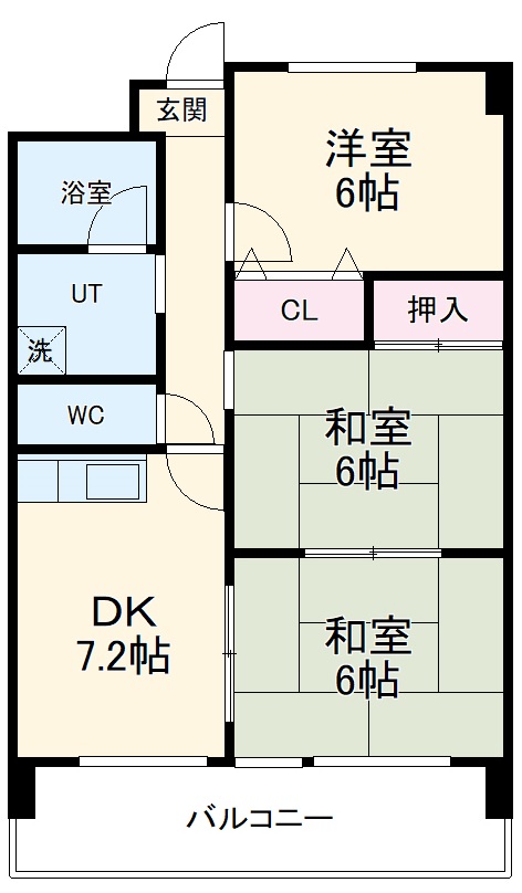 シャトー三宅の間取り
