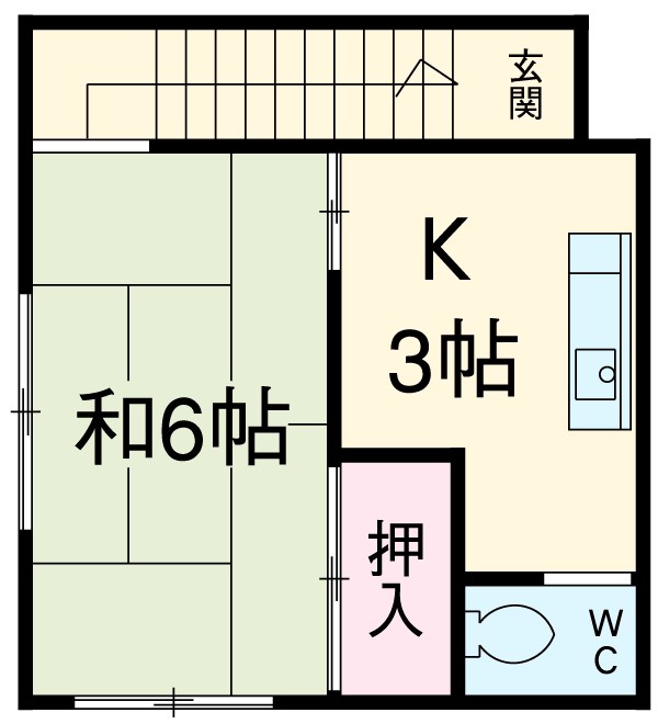 市川アパートの間取り