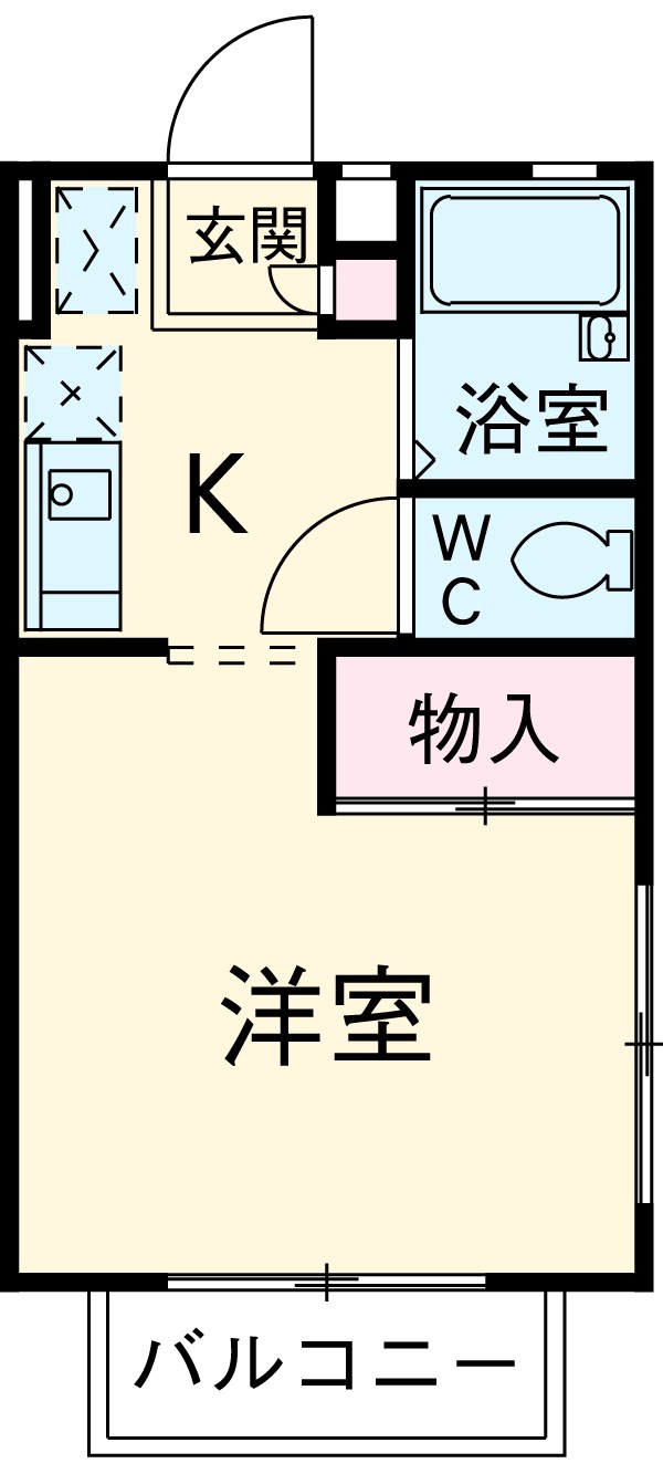 ベルジュ荒立Bの間取り
