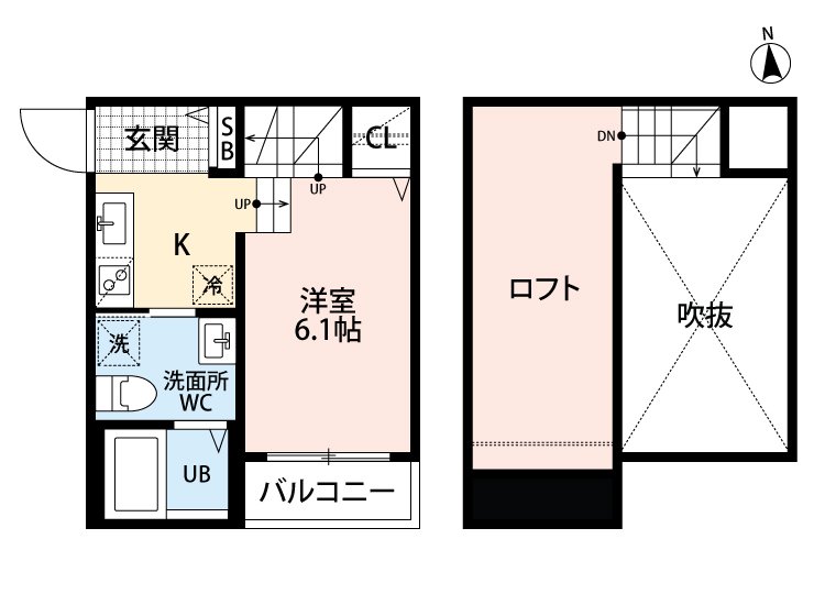 フェリス名島の間取り