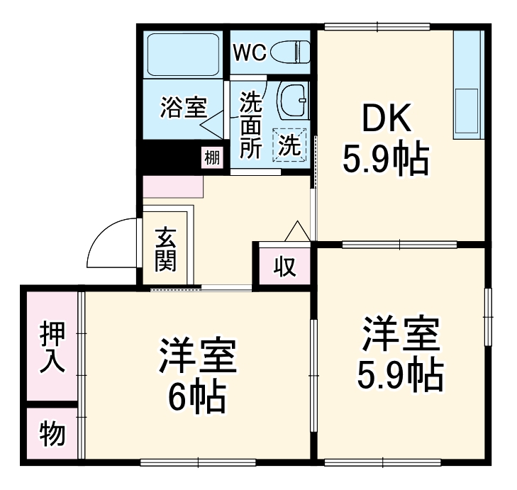 はまなすの家Dの間取り