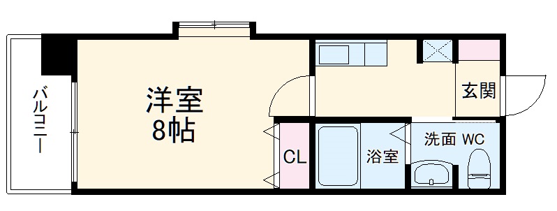 サンロージュ箱崎駅前の間取り