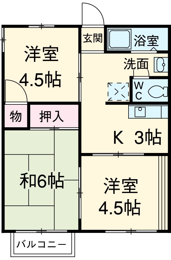 ハイツ岩西の間取り