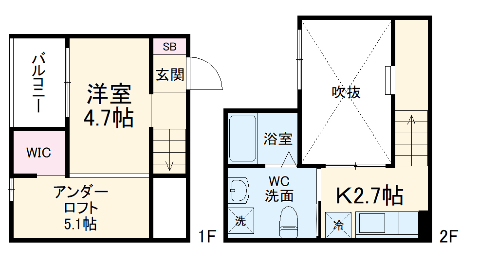Ｐｅａｒｌ　Ｐｏｒｔ　Ⅱ　（パールポートツー）・102号室の間取り