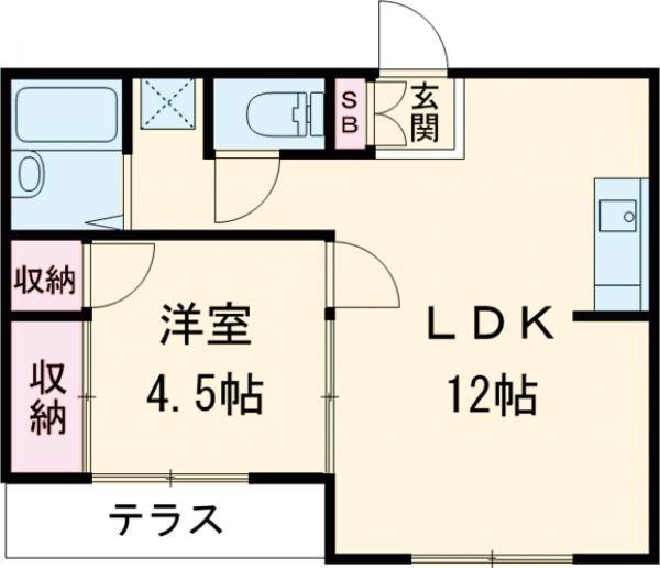 ヒルズペガサス・106号室の間取り