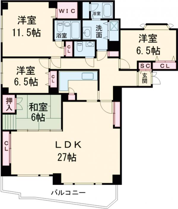 コスモリヴェール三軒茶屋の間取り