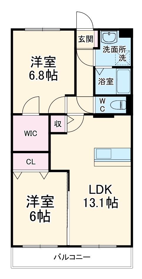 ベルフラワー壱番館の間取り
